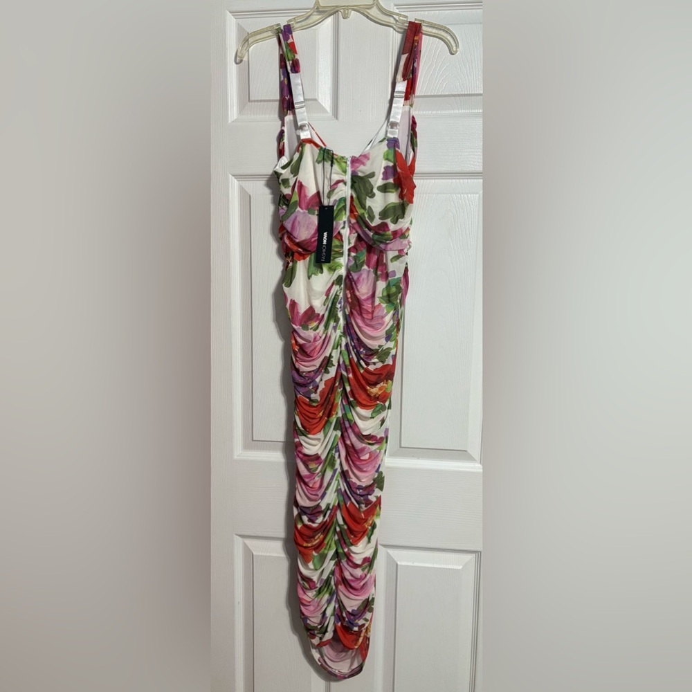 Fashion Nova Vibrant Floral Midi Dress - Picture 5 of 6